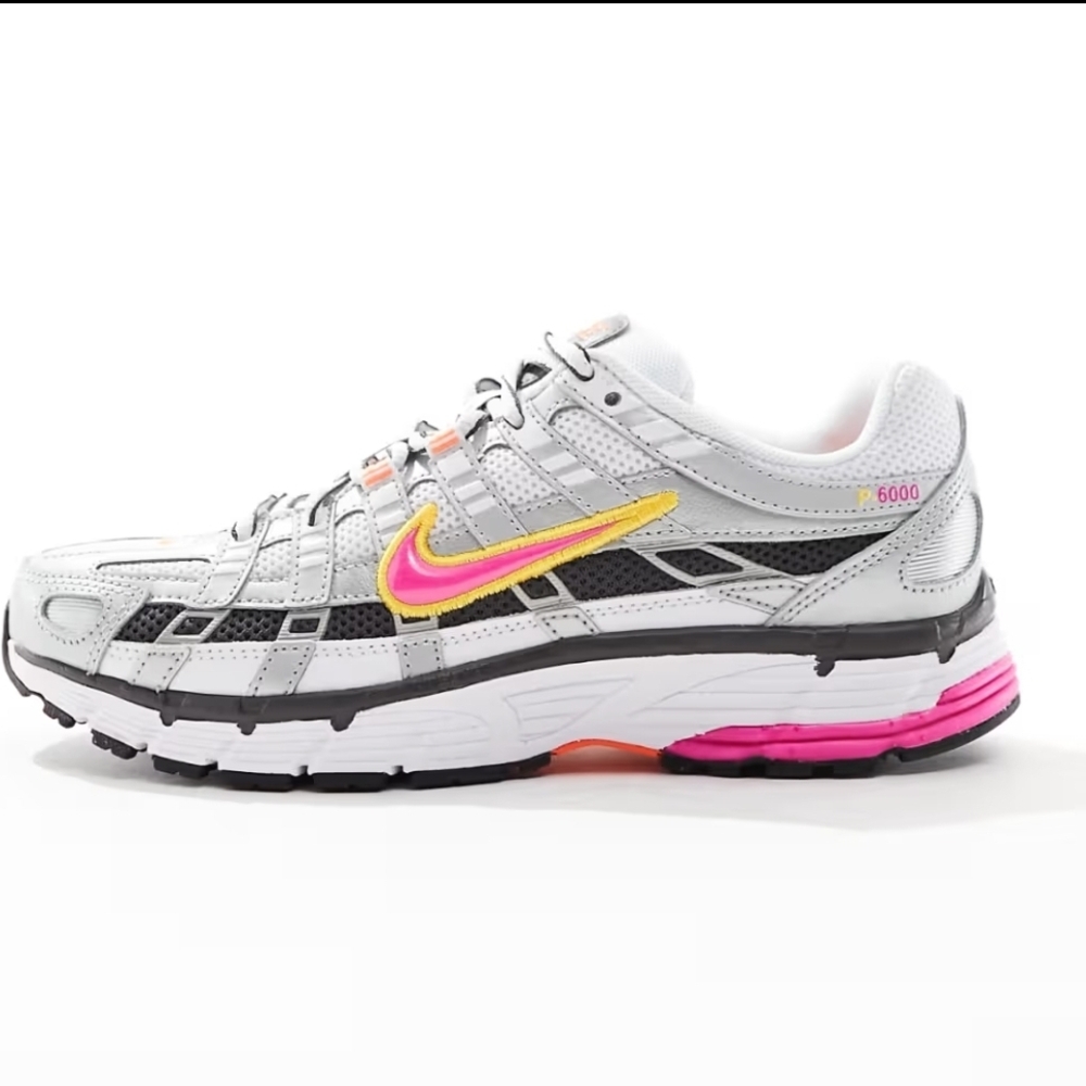 Nike P6000 Women's 8 Silver and Pink Running Shoes - Picture 2 of 9